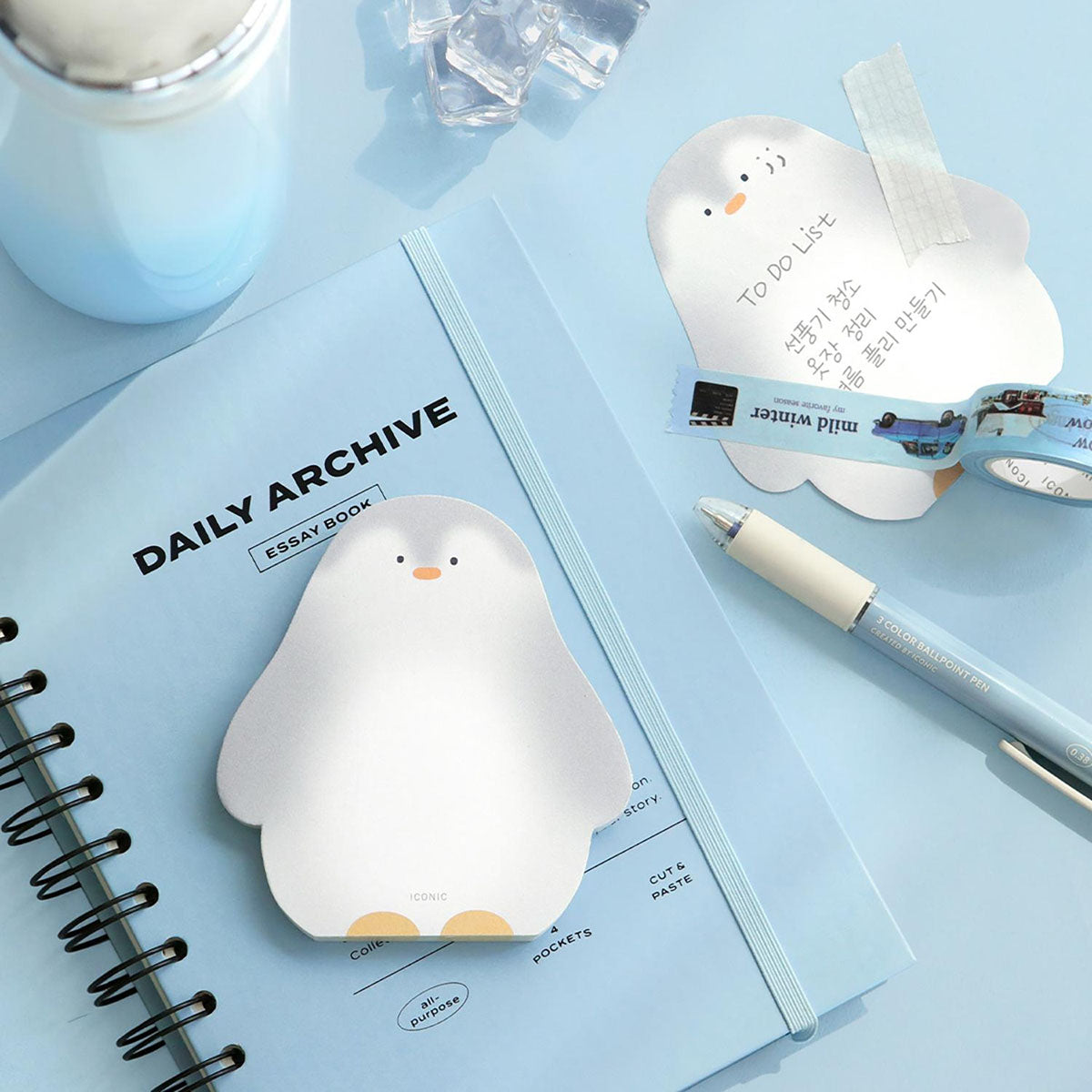 Karteczki Memo Pad – pingwin, ICONIC, papierniczy design