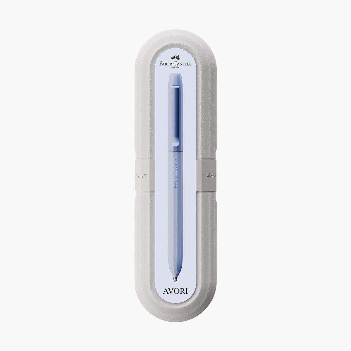 Długopis Avori błękitny – Peace of Mind, Faber-Castell, papierniczy design