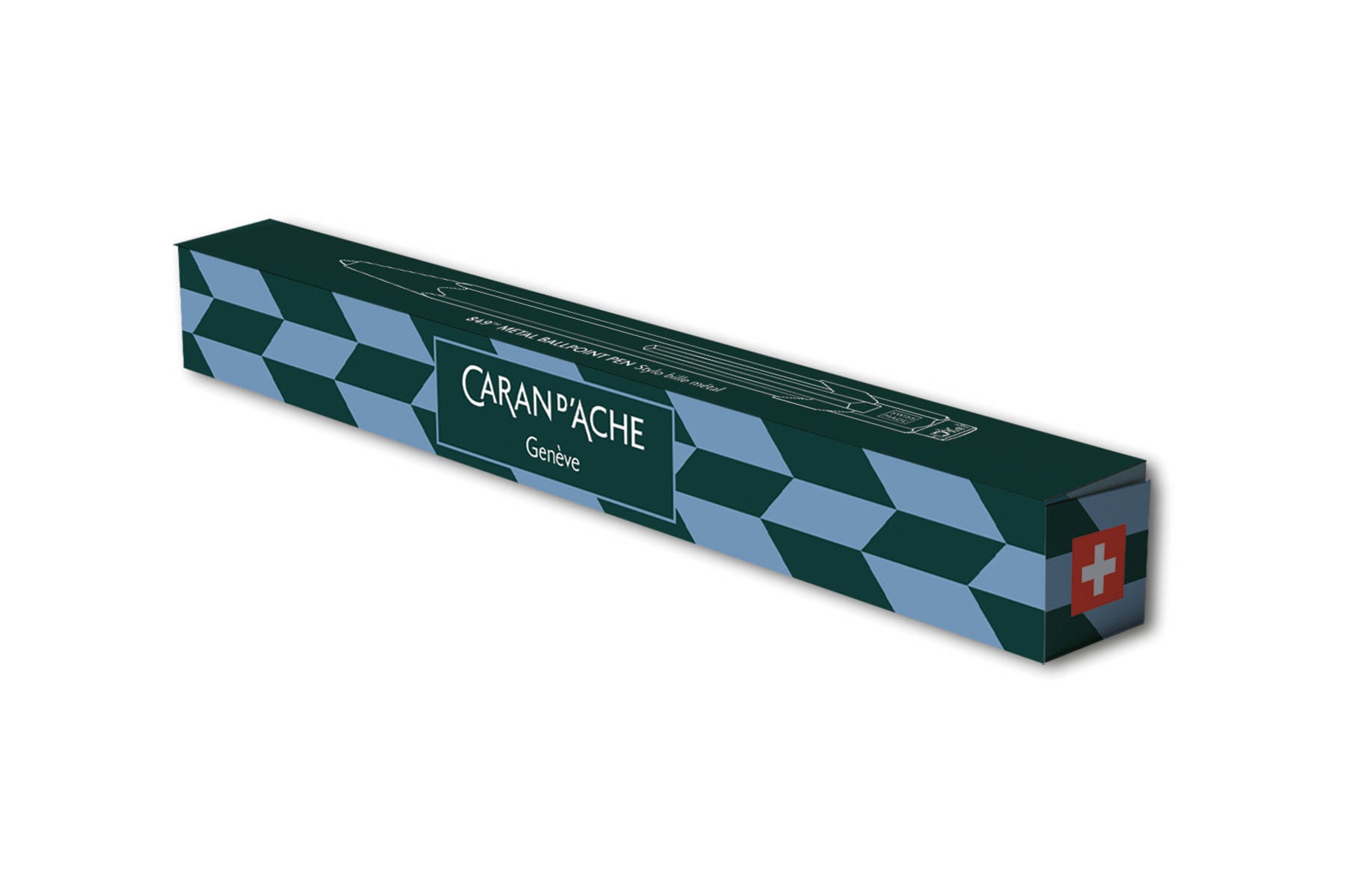 Aluminiowy długopis Caran d'Ache 849 Mosaic - Spruce Green, Caran d'Ache, papierniczy design