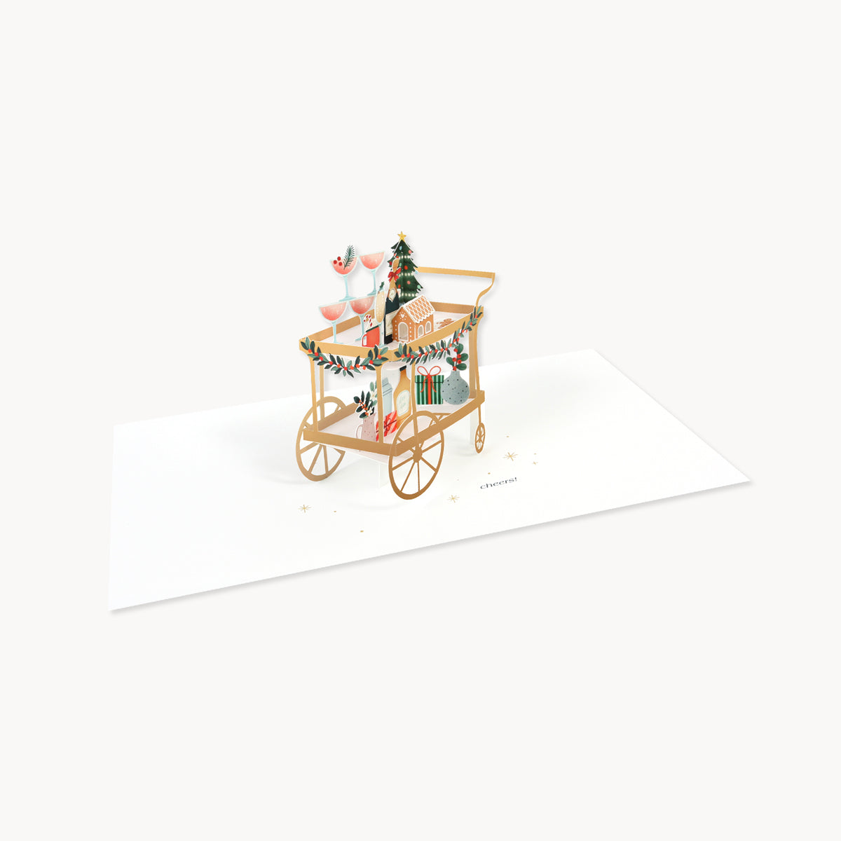 Świąteczna kartka pop-up – bar, UWP Luxe, papierniczy design