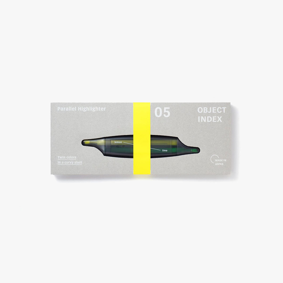 Zakreślacz Parallel Highlighter – żółty/zielony, Object Index, papierniczy design