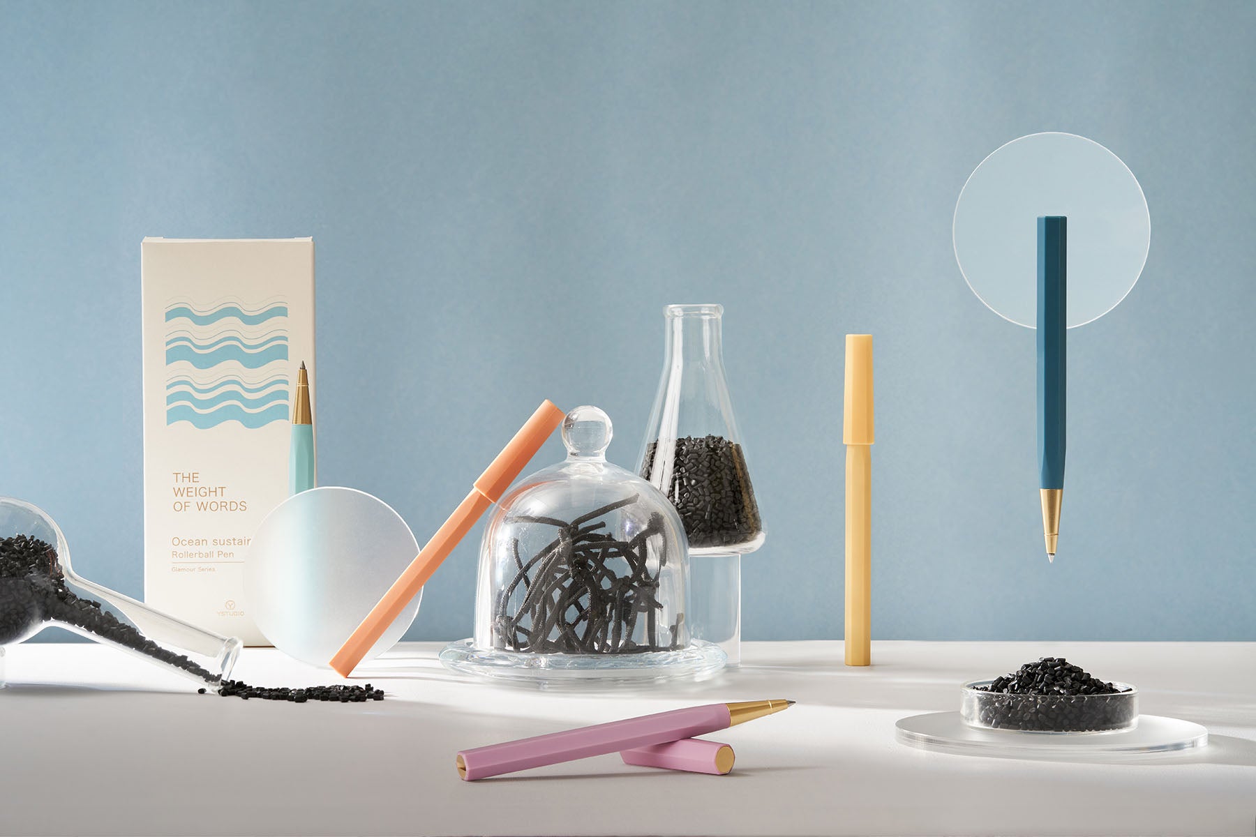 Pióro kulkowe YSTUDIO Glamour Evolve Ocean Sustainable – Sea Indigo, ystudio, papierniczy design