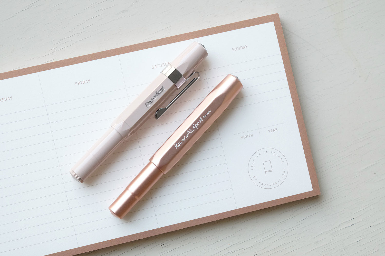 Aluminiowe pióro kulkowe AL Sport Rose Gold, Kaweco, design sklep papierniczy, domowe biuro