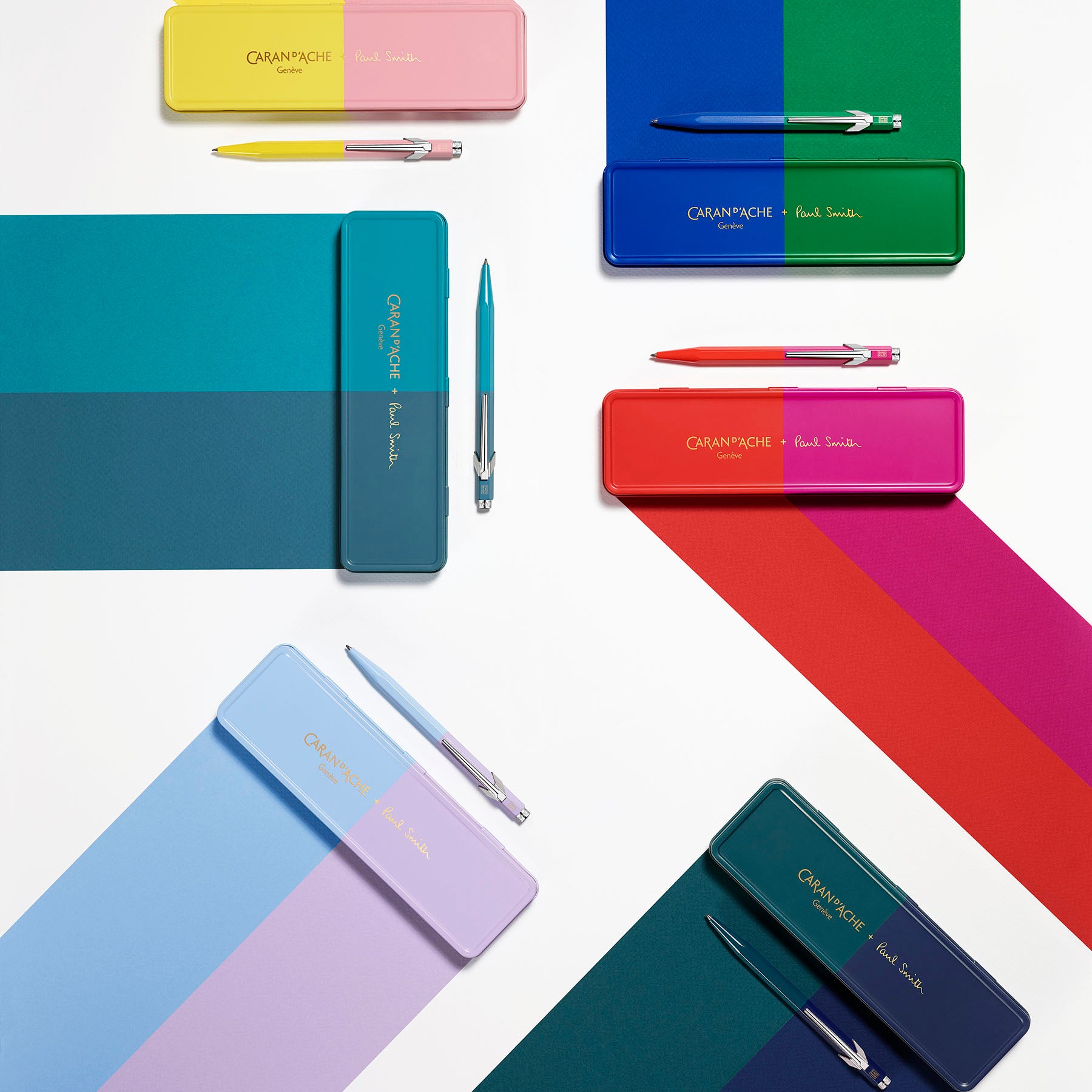 Aluminiowy długopis Caran dAche 849 Paul Smith – Cyan & Steel, Caran d'Ache, papierniczy design