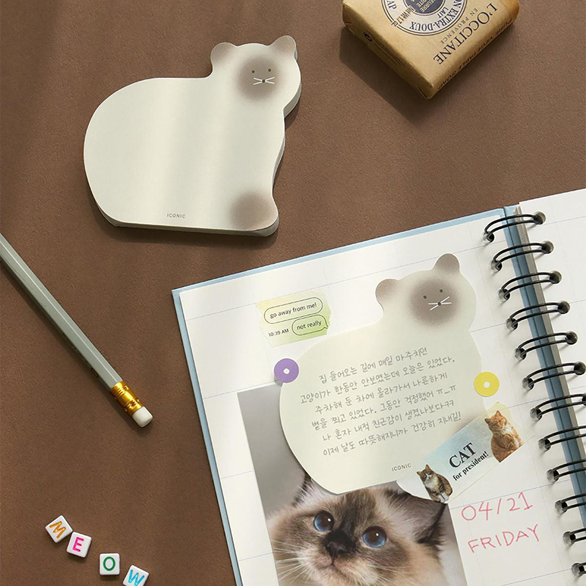 Karteczki Memo Pad – kot, ICONIC, papierniczy design