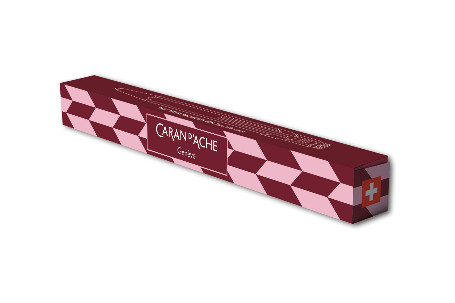 Aluminiowy długopis Caran d'Ache 849 Mosaic – Granet Red, Caran d'Ache, papierniczy design