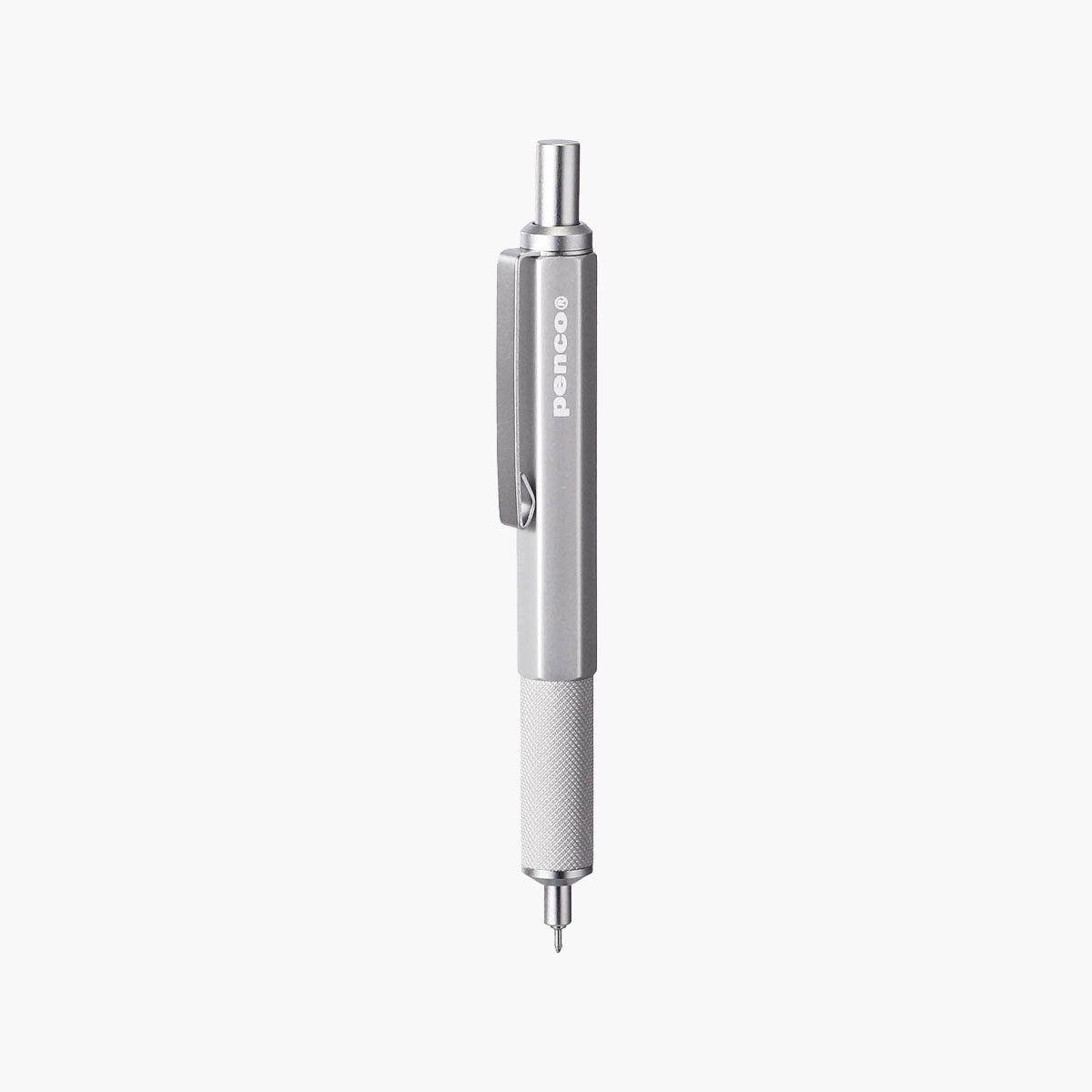 Aluminiowy długopis Drafting Writer – srebrny, Penco, papierniczy design